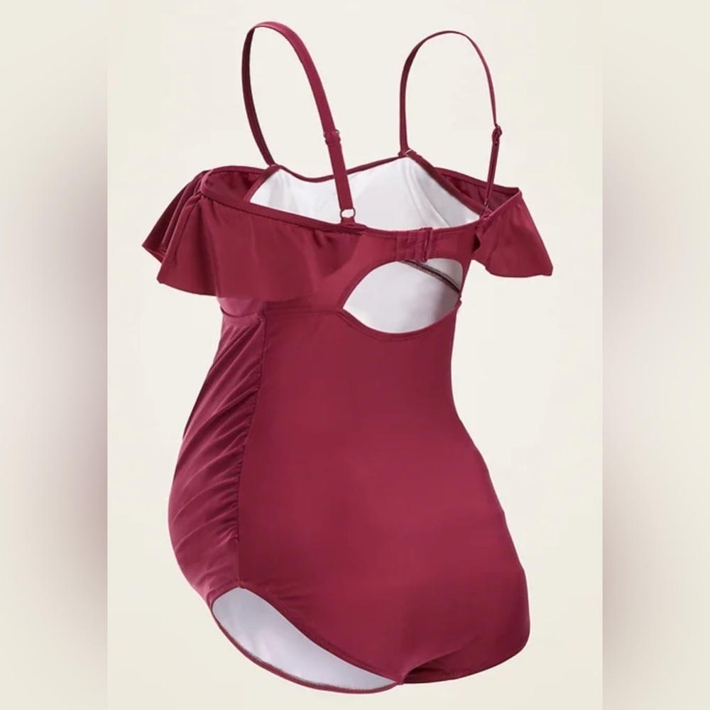 Women's One Piece Maternity Swimsuit size small P purple